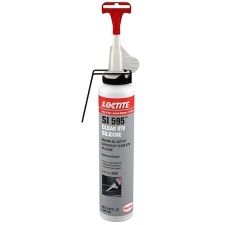 Henkel Gasketing, RTV Silicone, High Temperature, Clear, 190 Ml SI 595 190ML IDH 743915
